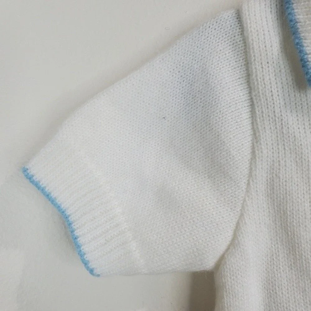 Vintage boys romper blue and white 18 months